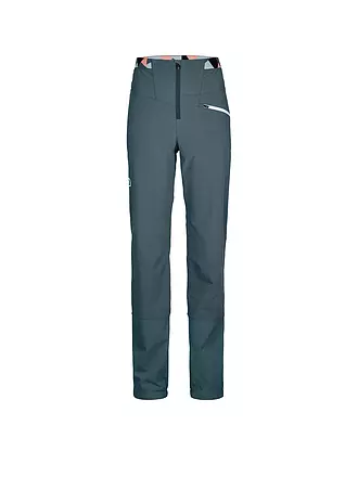 ORTOVOX | Pantaloni da sci alpinismo softshell da donna Punta Berrino Stretch | petrol